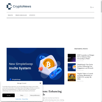 A detailed screenshot showcasing the homepage of www.crypto-news.net, highlighting its main features and design elements.