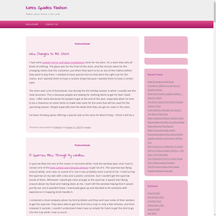 A detailed screenshot showcasing the homepage of www.katespadeshandbags.us, highlighting its main features and design elements.