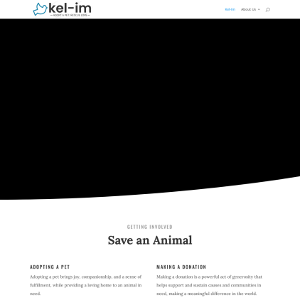 A detailed screenshot showcasing the homepage of www.kel-im.com, highlighting its main features and design elements.