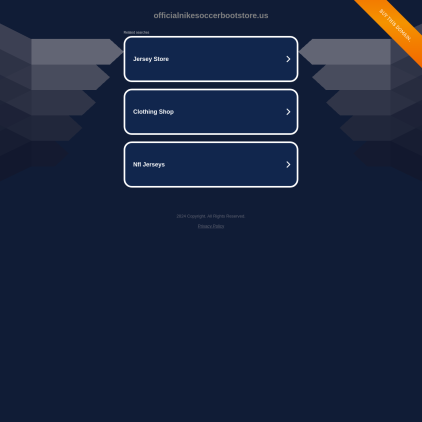 A detailed screenshot showcasing the homepage of www.officialnikesoccerbootstore.us, highlighting its main features and design elements.