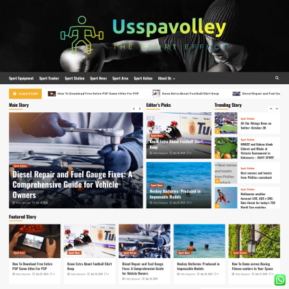 A detailed screenshot showcasing the homepage of www.usspavolley.com, highlighting its main features and design elements.